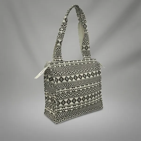 Grey_Twill_Geometric_Tribal_Print_Hand_Bag_For_Adults