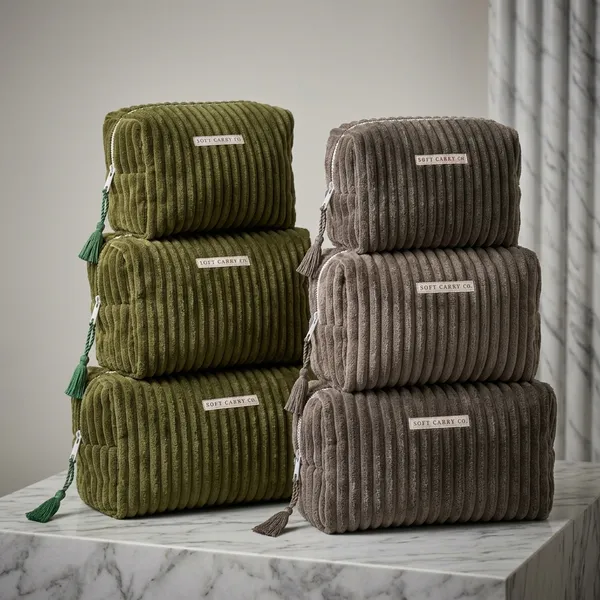 Green_And_Grey_Ribbed_Velvet_Pouch_For_Home_Pack_Of_2