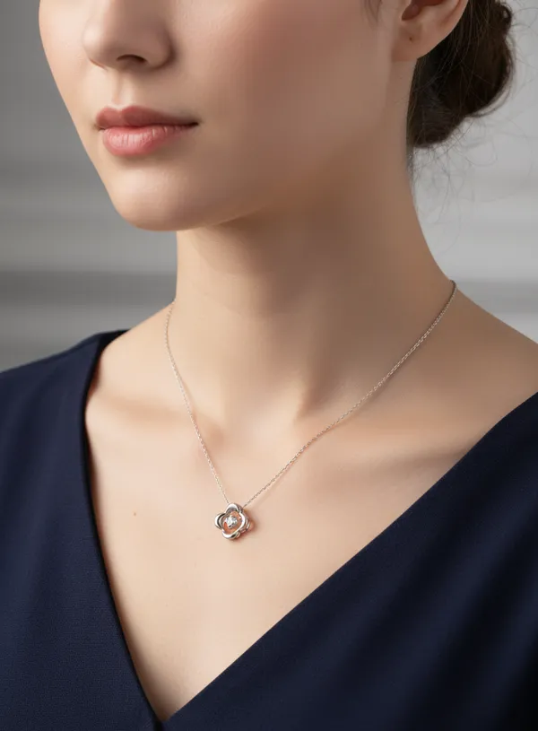 Silver_925_Sterling_Flora_Bloom_Floral_Pendant_For_Women