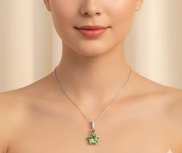 Sovia_Silver_Green_925_Sterling_Mint_Blossom_Pendant_For_Women
