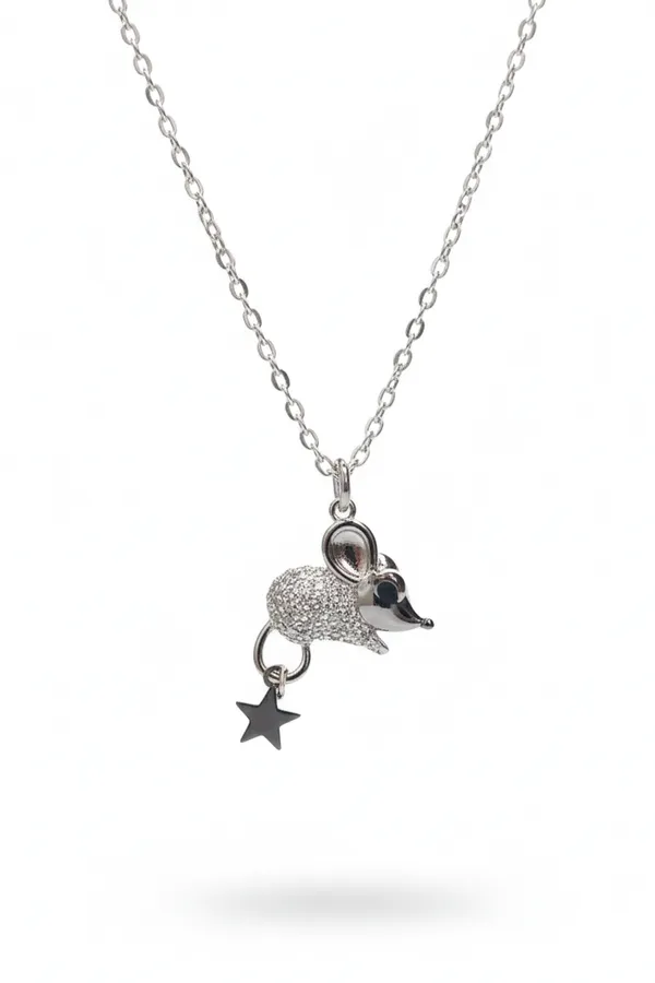 Silver_925_Sterling_Starry_Mouse_Charm_Necklace_For_Women