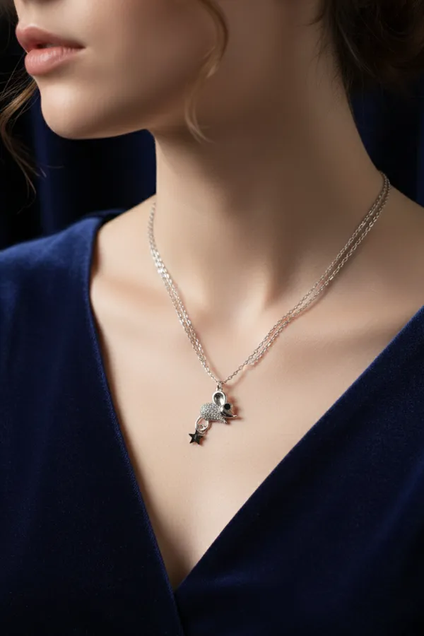 Silver_925_Sterling_Starry_Mouse_Charm_Necklace_For_Women
