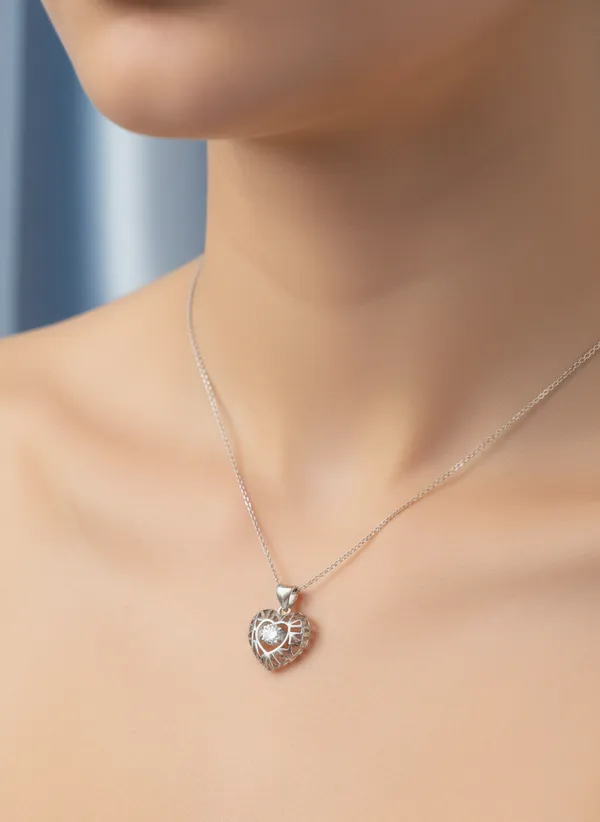 Silver_925_Sterling_Heartbeat_Of_Love_Pendant_For_Women