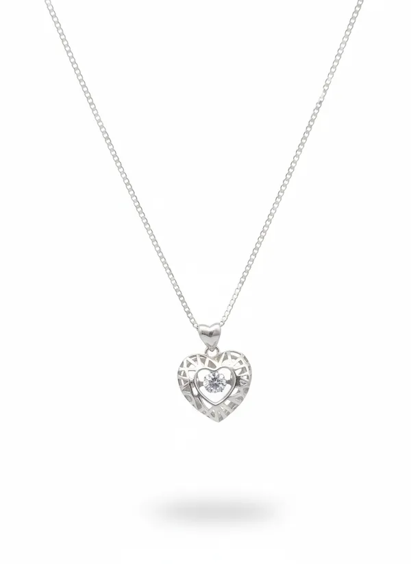 Silver_925_Sterling_Heartbeat_Of_Love_Pendant_For_Women
