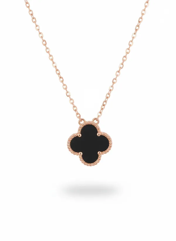 Silver_Black_925_Sterling_Clover_Pendant_For_Women