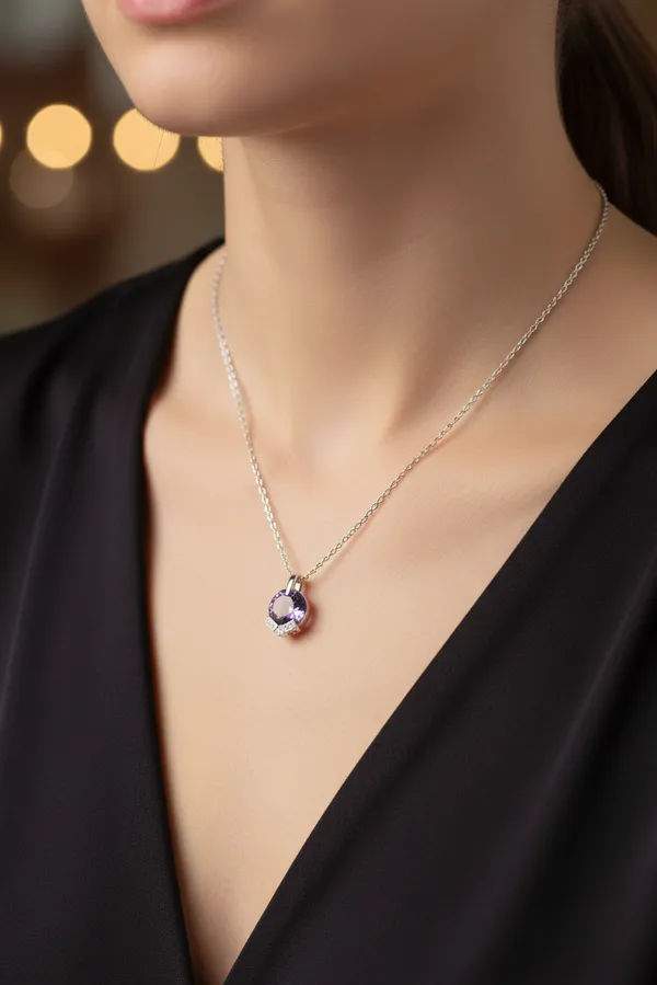Silver_Purple_925_Sterling_Amethyst_Glow_Pendant_For_Women