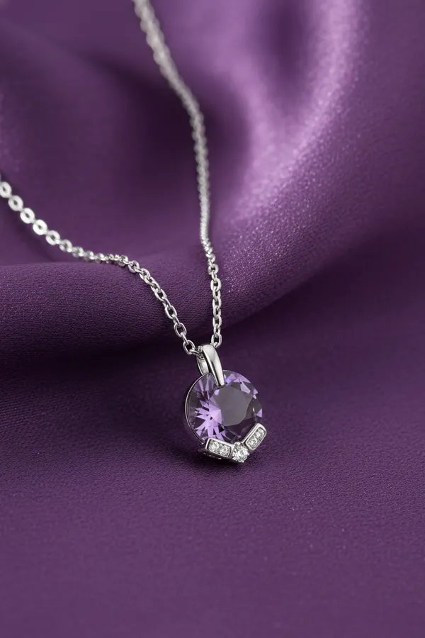 Silver_Purple_925_Sterling_Amethyst_Glow_Pendant_For_Women