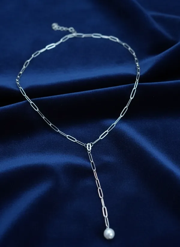 Silver_925_Sterling_Pearl_Drop_Y_Chain_Necklace_For_Women