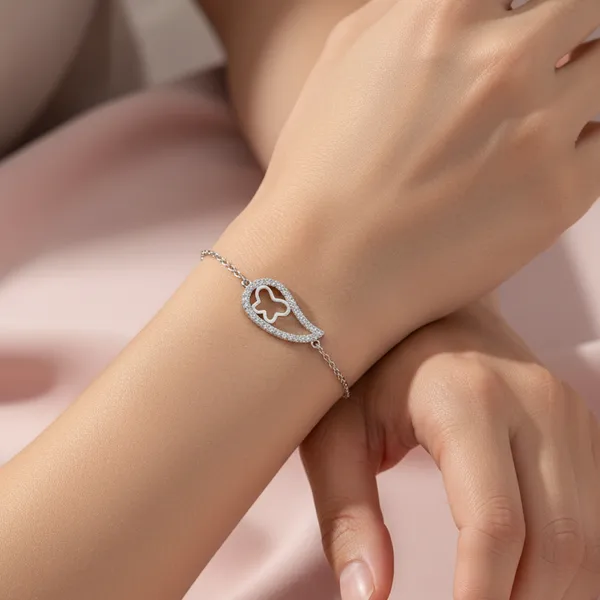 Silver_925_Sterling_Butterfly_Drop_Bracelet_For_Women