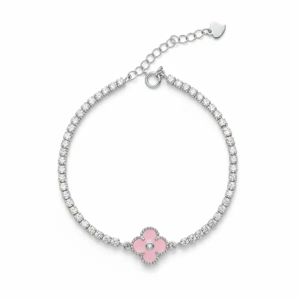 Silver_Pink_925_Sterling_Blush_Bloom_Tennis_Bracelet_For_Women