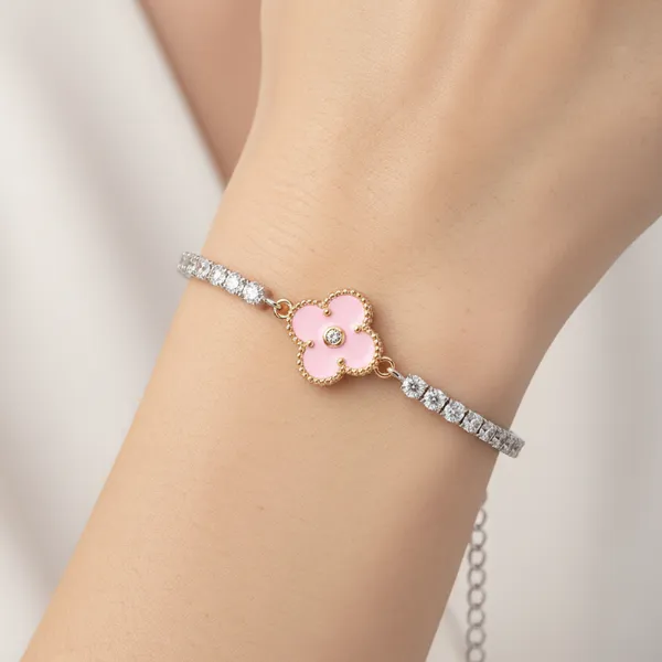 Silver_Pink_925_Sterling_Blush_Bloom_Tennis_Bracelet_For_Women