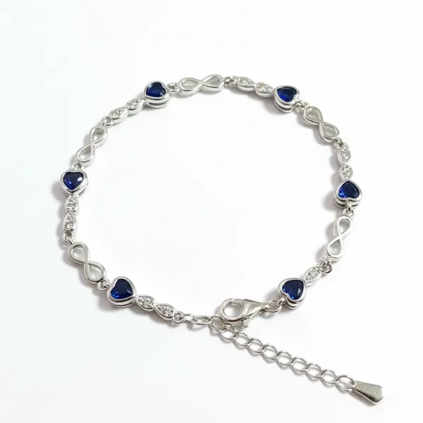 Sovia_Silver_Blue_925_Sterling_Midnight_Love_Infinity_Bracelet_For_Women
