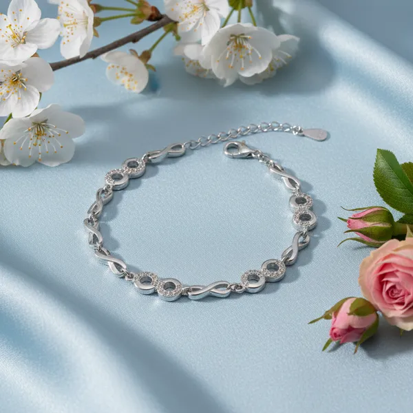 Silver_925_Sterling_Infinity_Loop_Bracelet_For_Women