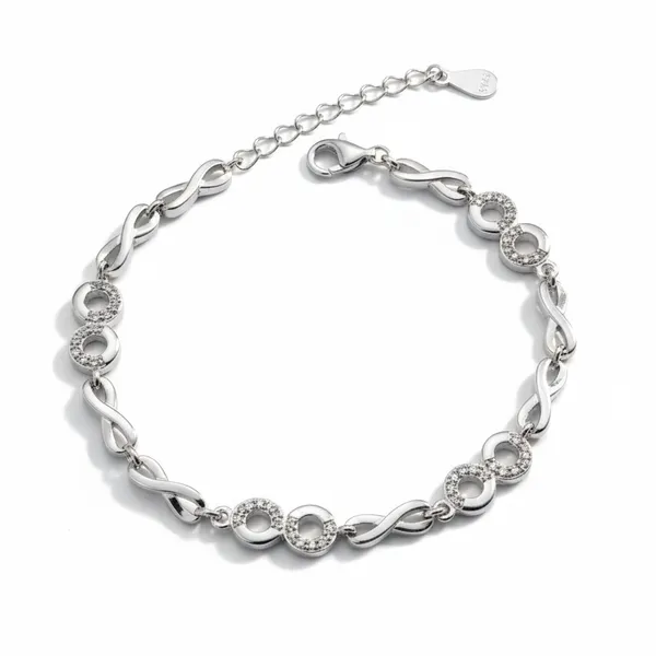 Silver_925_Sterling_Infinity_Loop_Bracelet_For_Women
