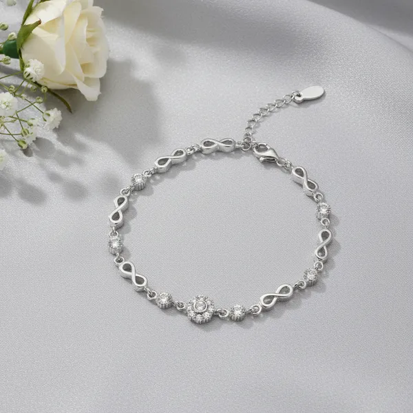 Silver_925_Sterling_Infinity_Bloom_Bracelet_For_Women