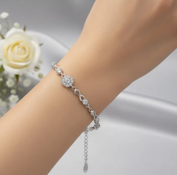 Silver_925_Sterling_Infinity_Bloom_Bracelet_For_Women