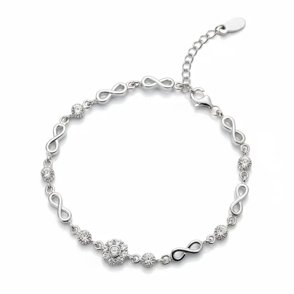 Silver_925_Sterling_Infinity_Bloom_Bracelet_For_Women