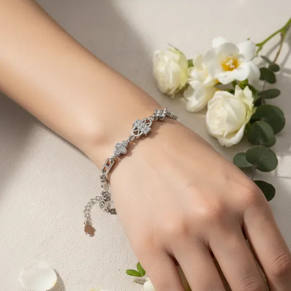 Silver_925_Sterling_Geometric_Faceted_Bracelet_For_Women