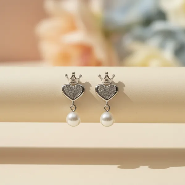 Silver_925_Sterling_Pearl_Princess_Stud_Earrings_For_Women