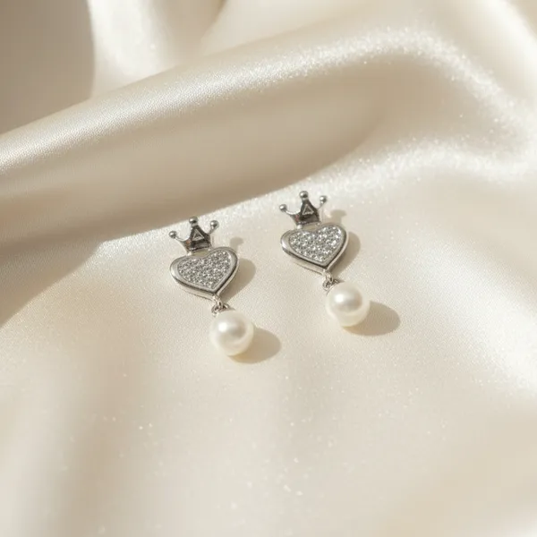Silver_925_Sterling_Pearl_Princess_Stud_Earrings_For_Women