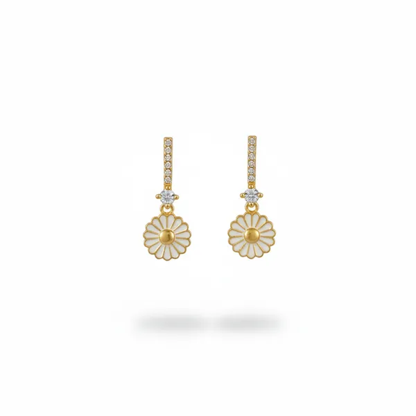 Yellow_925_Sterling_Sunbeam_Petal_Stud_Earrings_For_Women