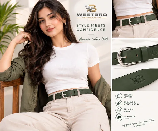 Olive_Green_Slim_Buckle_Belt_for_Unisex_Styling