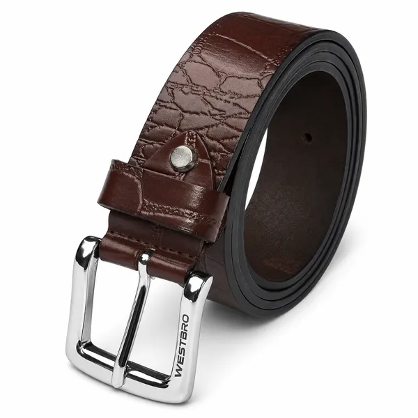Brown_Colour_Embossed_Crocodile_Belt_for_Men