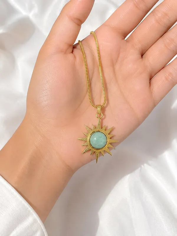 Celestial_Sunburst_Turkish_Turquoise_Amazonite_Hoop_Earrings