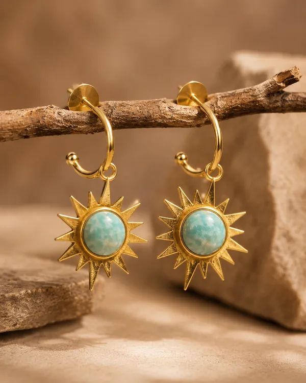 Celestial_Sunburst_Turkish_Turquoise_Amazonite_Hoop_Earrings