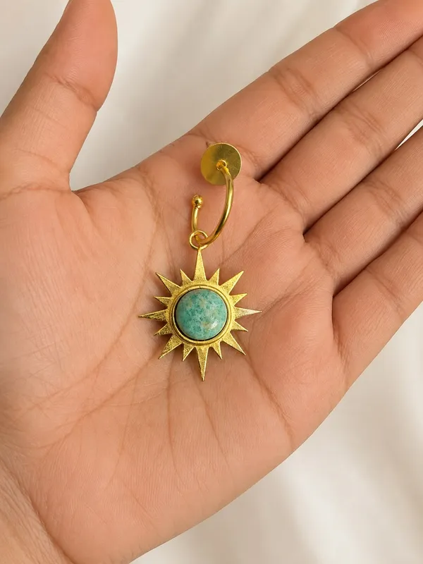 Celestial_Sunburst_Turkish_Turquoise_Amazonite_Hoop_Earrings
