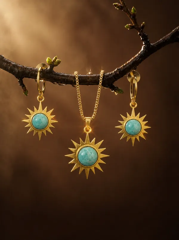 Celestial_Sunburst_Turkish_Turquoise_Amazonite_Hoop_Earrings