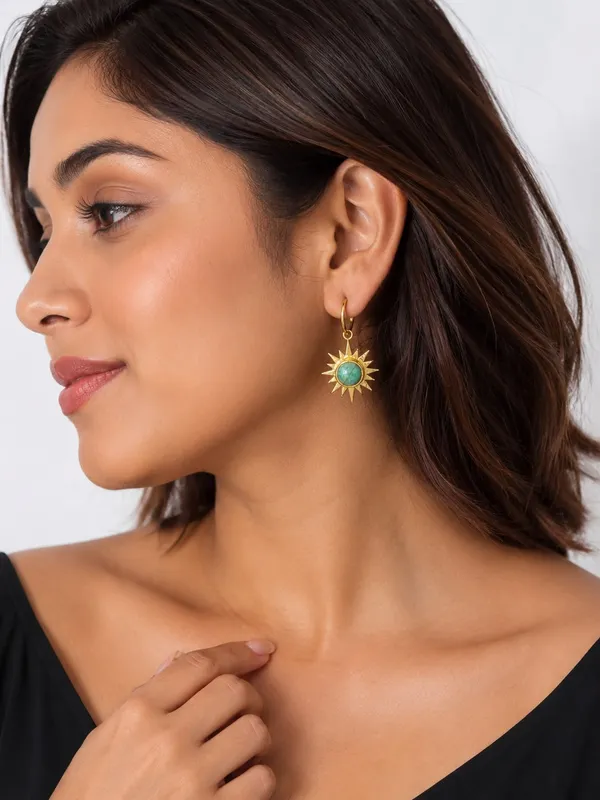 Celestial_Sunburst_Turkish_Turquoise_Amazonite_Hoop_Earrings