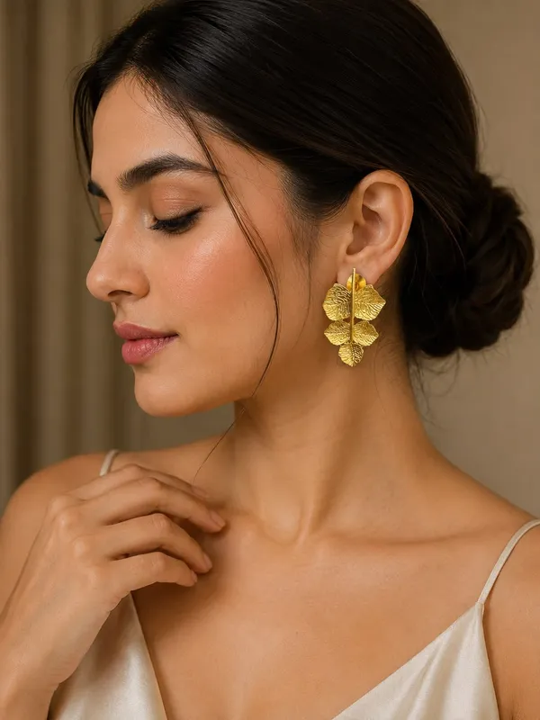 Golden_Leaf_Textured_Statement_Earrings