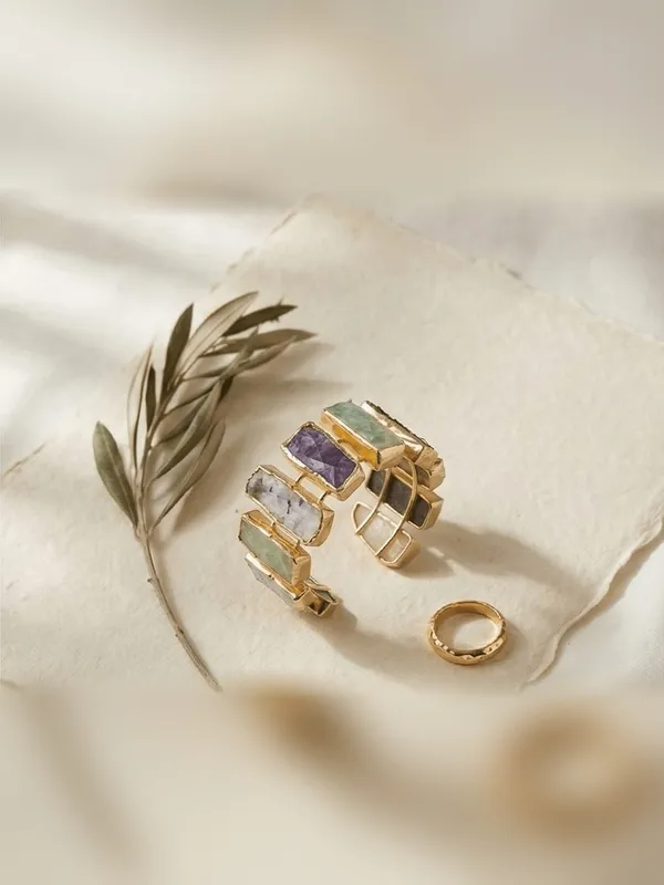 Harmony_Rectagular_Gemstones_Link_Bracelet