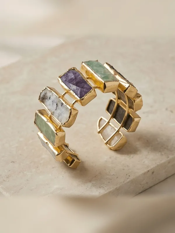 Harmony_Rectagular_Gemstones_Link_Bracelet