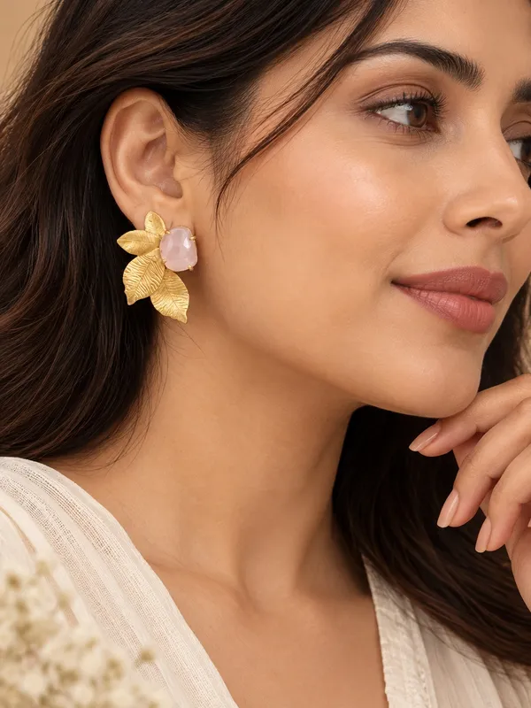 Blush_Pink_Rose_Quartz_Stud_Earrings