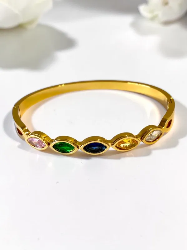 Rainbow_Zirconia_Bangle_Bracelet