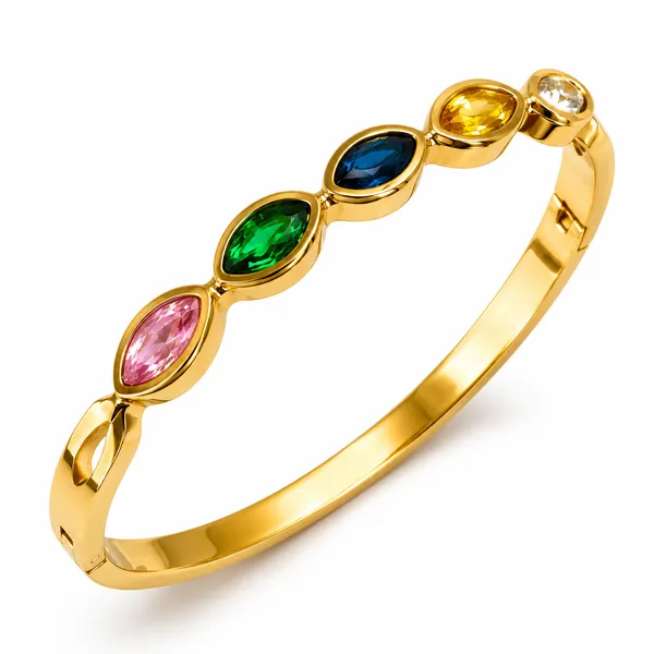 Rainbow_Zirconia_Bangle_Bracelet