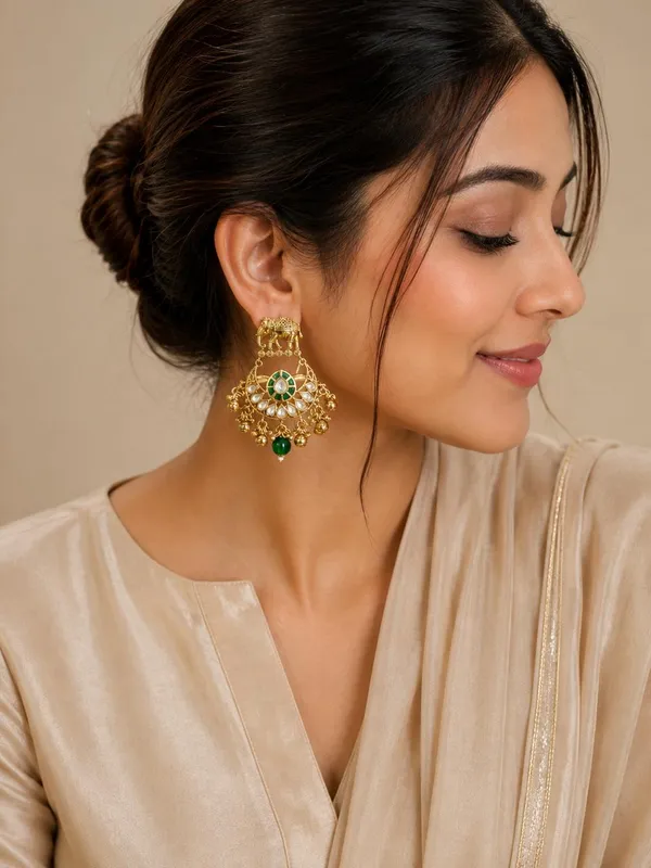 Royal_Elephant_Kundan_Chand_Bali_Jhumka_Earrings