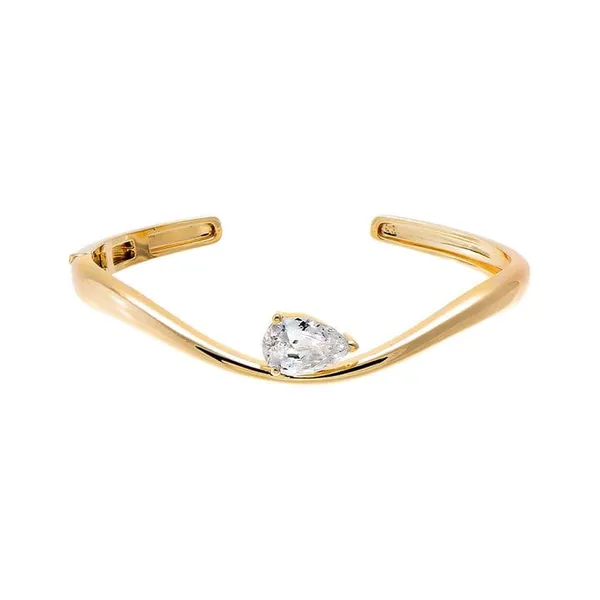 Teardrop_Zircon_Open_Cuff_Bracelet