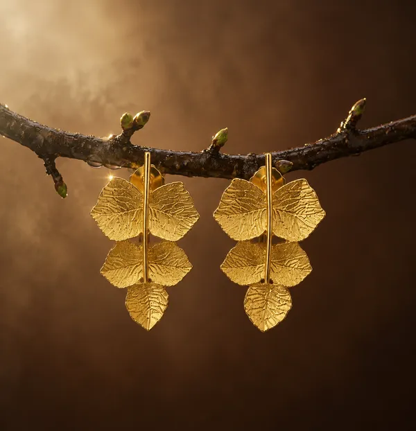 Golden_Leaf_Textured_Statement_Earrings
