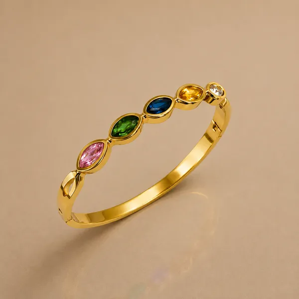 Rainbow_Zirconia_Bangle_Bracelet