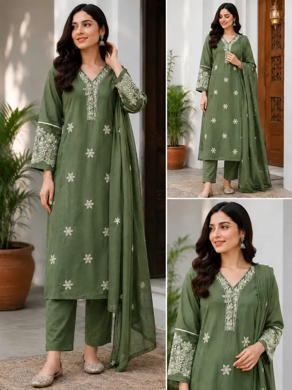 Green_Embroidered_Straight_Suit_Set_for_Women