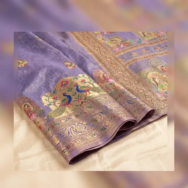Purple_Paithani_Silk_Saree_With_Woven_Border_For_Women