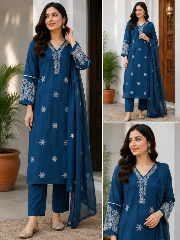 Blue_Embroidered_Straight_Kurta_Set_for_Women