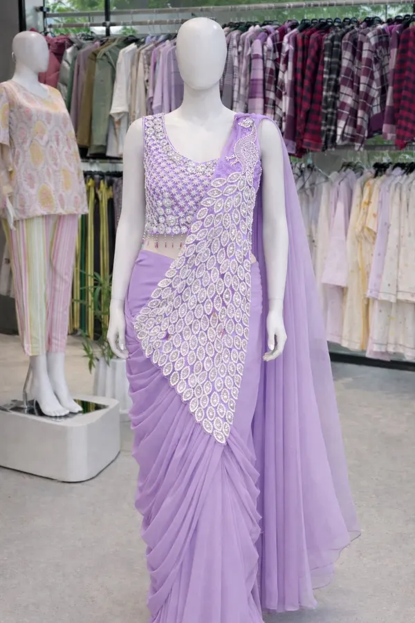 Pink_Georgette_Peacock_Embroidered_Draped_Saree_Gown_for_Women