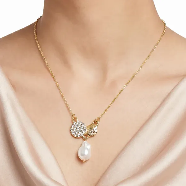 Gold_Toned_Heart_Charm_Pearl_Beaded_Necklace_for_Women