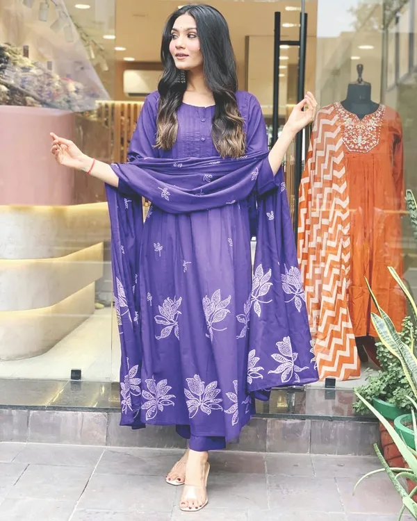 Purple_Cotton_Floral_Print_Anarkali_Kurta_Set_with_Dupatta_for_Women