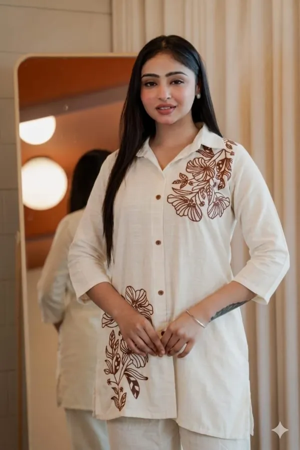 Cream_Embroidered_Straight_Kurta_Pant_Set_for_Women