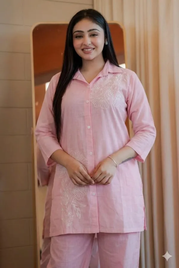 Pink_Embroidered_Kurta_Pant_Set_for_Women